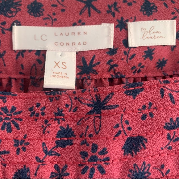 Lauren Condrad | Berry Floral Peasant Popover - Picture 2 of 8